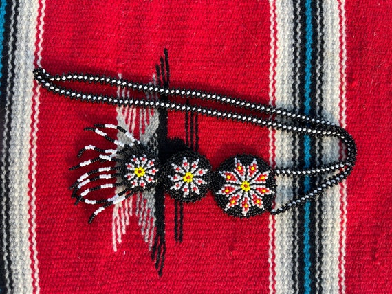 Handmade Beaded Native  Necklace - image 1