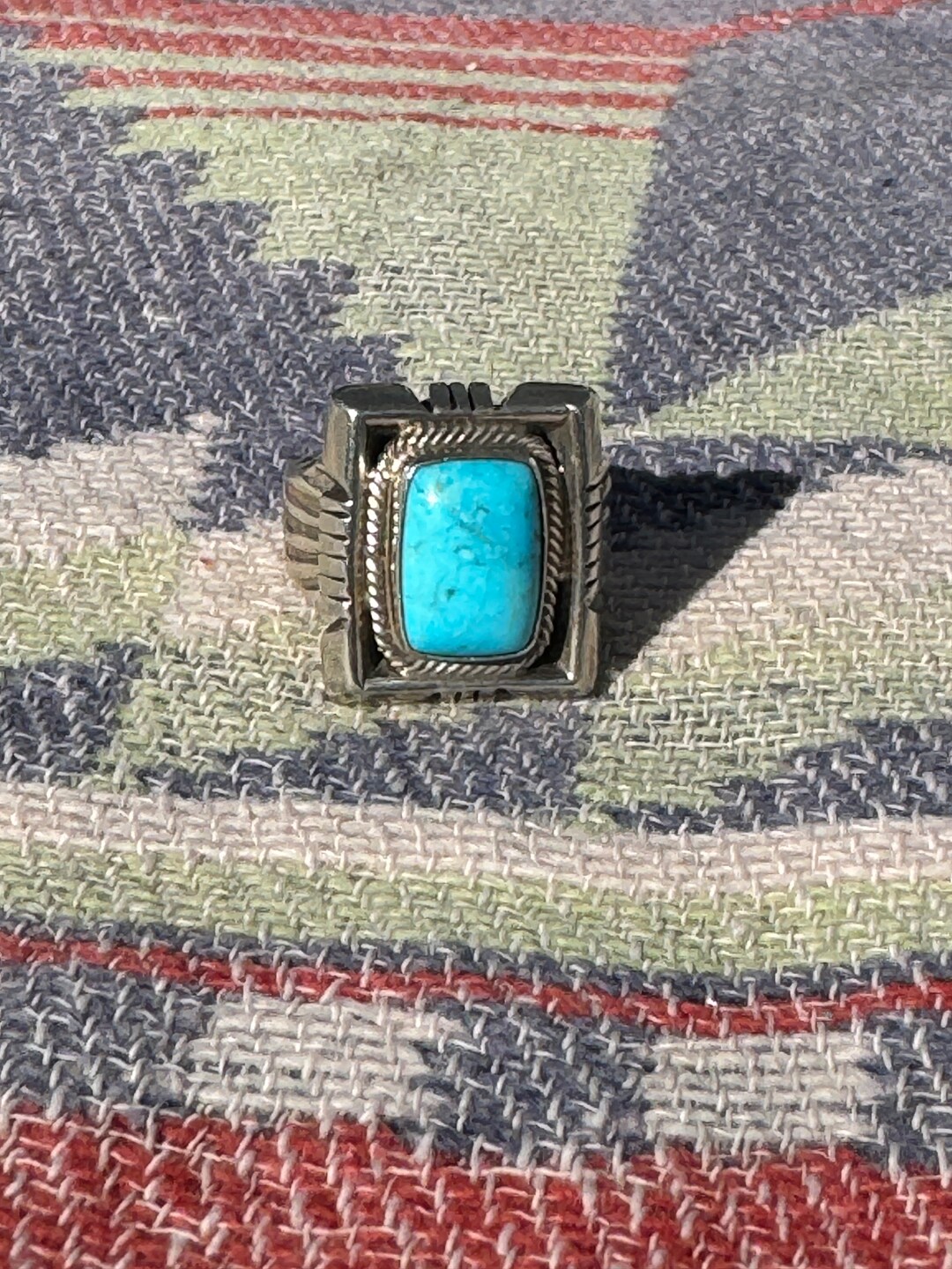 Torquoise Square Roie Jaque Turquoise Square Ring - Etsy