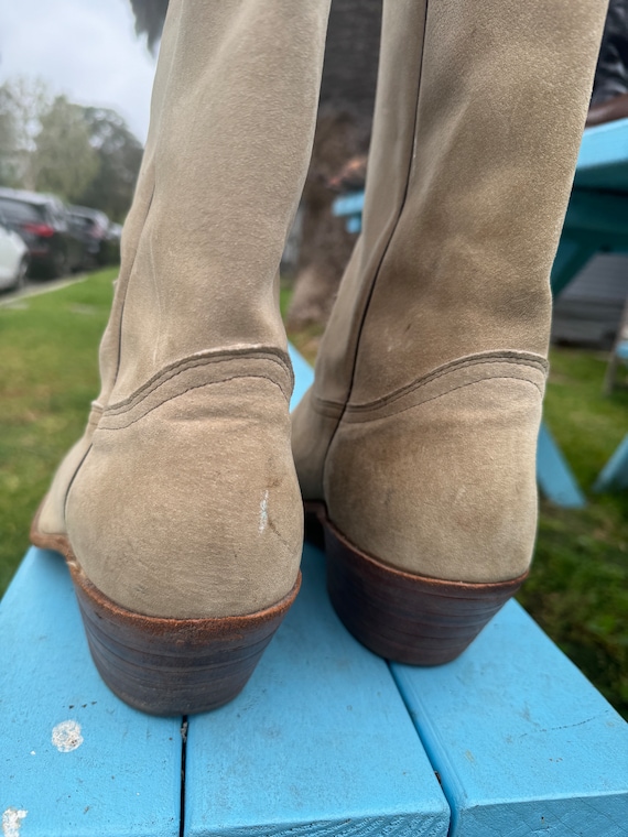 Frye Suede Cowboy Boots-Men Size 12 - image 3