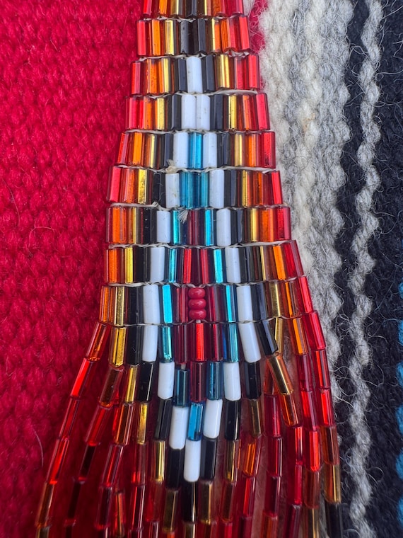 Handbeaded Native American Dangling Earrings - image 2