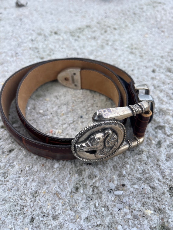 Vintage Brighton Dog Leather Belt