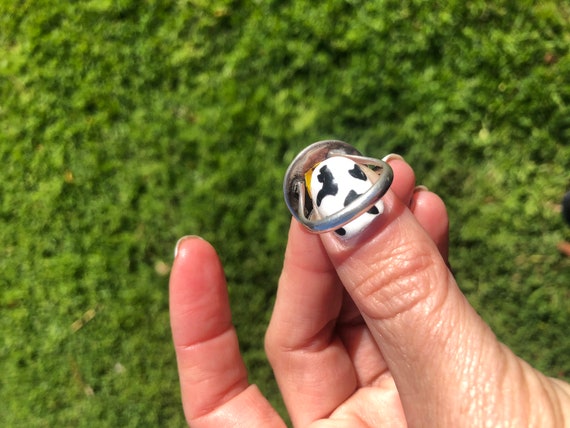 Zuni Sun Face Sterling Silver Ring - image 2