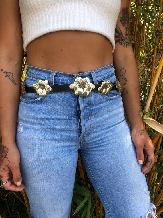 Alpaca Sterling Silver Flower Belt