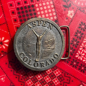 Vintage Aspen Colorado Ski Buckle