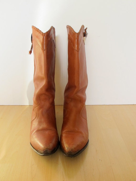 camel boots leather