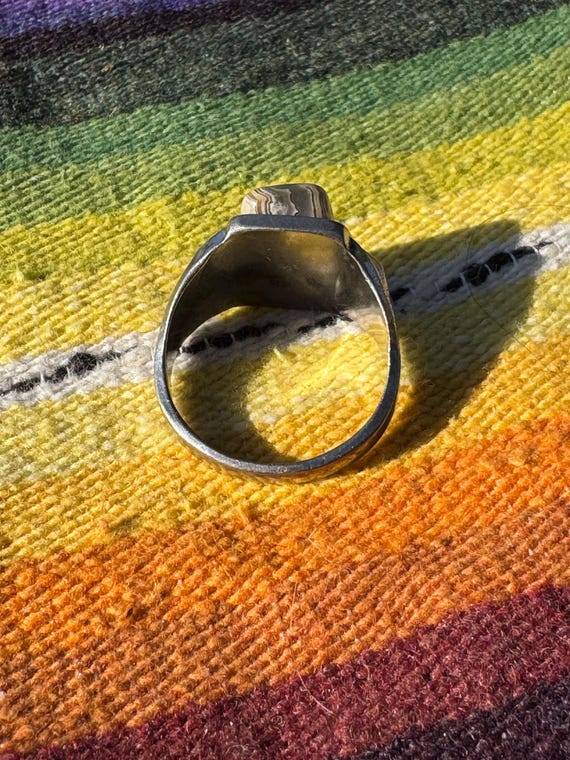 Lace Agate Sterling Silver Ring - image 3