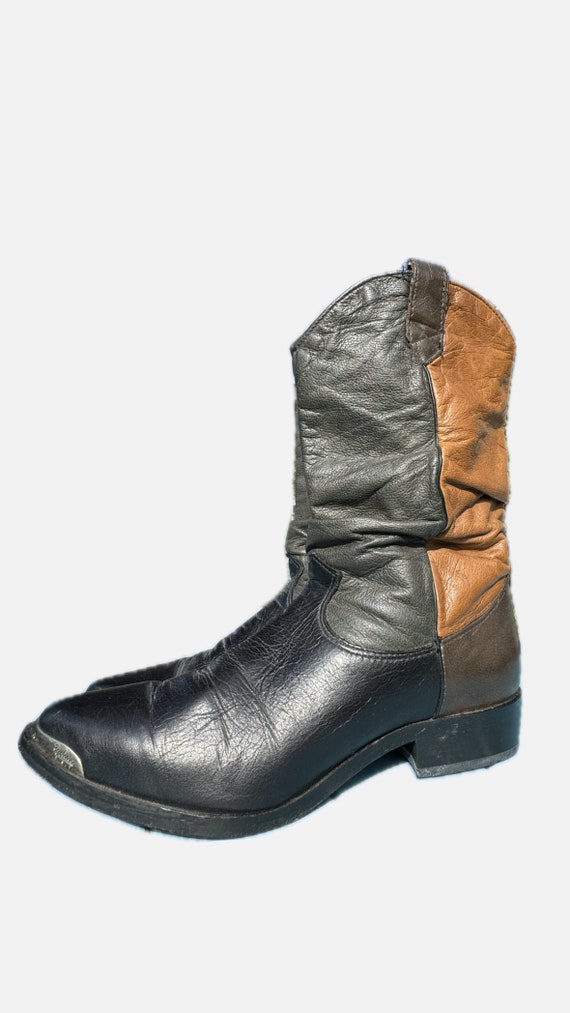Colorblock Zodiac Cowboy Boots ~ Men Size 9.5