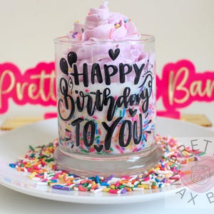 Happy Birthday Candle, Custom Birthday Candle Gift, Gifts For Her, Gifts for Mom, Best Friend Gifts, Custom Candle, Candle with Sprinkles