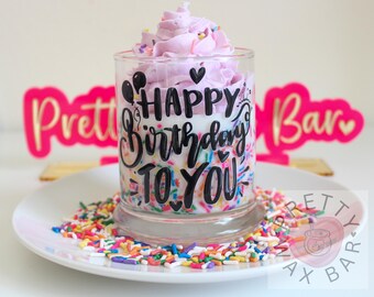 Happy Birthday Candle, Custom Birthday Candle Gift, Gifts For Her, Gifts for Mom, Best Friend Gifts, Custom Candle, Candle with Sprinkles