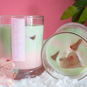 Strawberry Matcha Dessert Candle, Strawberry Scented Candle, Realistic Food Candle, Strawberry Candle, Gifts For Her, Mother&#39;s Day Gifts