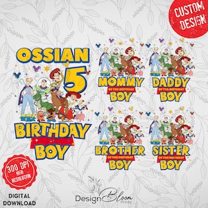 Custom Birthday Boy Png Toy Story, Birthday Girl Toy Story Jessie PNG, Custom Toy Story Png, Birthday Matching tee, PNG Instant Download