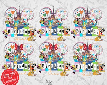 Mickey and Minnie Birthday Squad PNG Bundle: Family Trip 1174 (Digital Download)