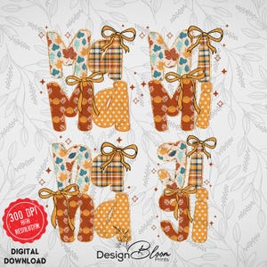 Pumpkin Mama Bundle Png, Autumn Pumpkin Mom Png, Coquette Halloween Pumpkin Fall Mama Png, Mama Mimi Gigi Nana Pumpkin Bow Design