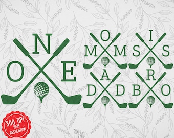 Golf First Birthday PNG: Hole in One Theme (Digital Download)