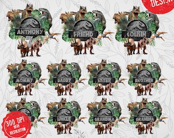 Dinosaur Birthday Family Matching PNG, Custom T-Rex Design 1951 (Digital Download)