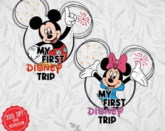 Mickey First Trip PNG: Family Vacation Castle Design (Digital Download)
