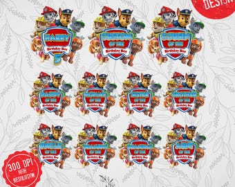 Personalized Dog Birthday PNG Bundle: Custom Family Matching 1095 (Digital Download)