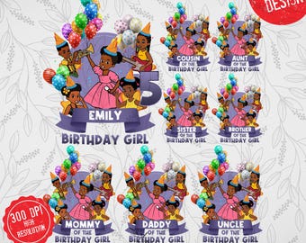 Gracie Birthday Girl PNG: Custom Dolls Party Design 1372 (Digital Download)