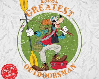 Goofy Movie Fishing PNG: Father's Day Family Design (Digital Download