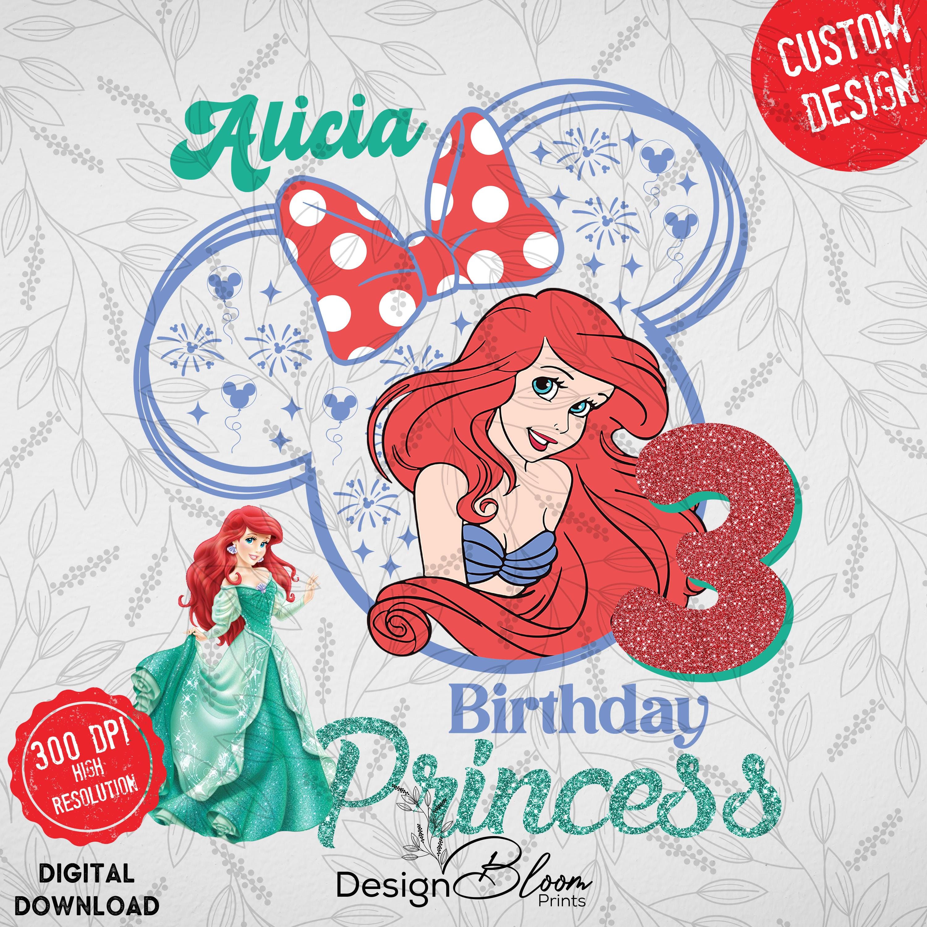Personalized Ariel Princess Birthday PNG, Disneyland Princess, Ariel Princess Png, Disneyland Birthday Girl, Girl Trip Png, Digital Download