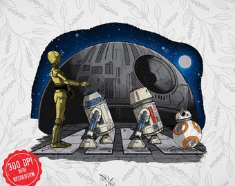 Retro Star Wars PNG: Trendy T-Shirt Design (Digital Download)