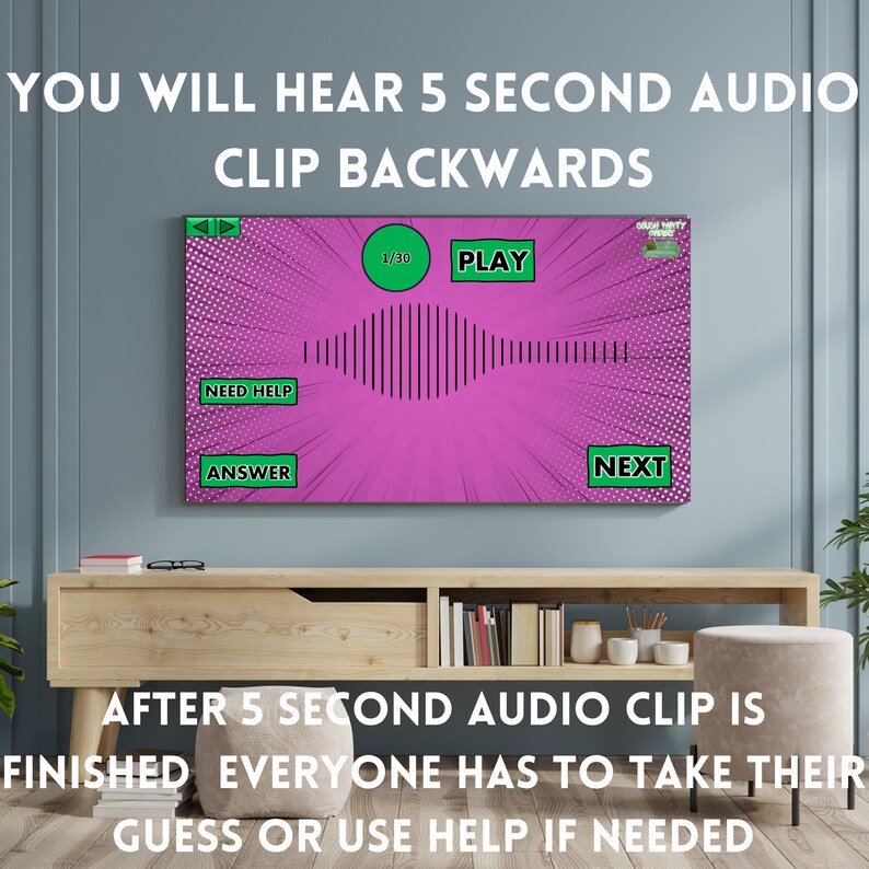 NAME THAT SONG Played Backwards | Digital Song-guessing Game | 30 Songs ...