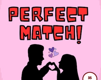 Perfect Match Game | Couples Trivia, Newlywed Valentine's Day Game (PowerPoint Digital Download)