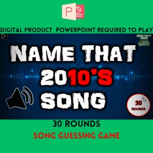 NAME THAT 2010&#39;s SONG | Digital Song-Guessing Game |  30 Songs | Trivia Game | Original Party Game | Music quiz | Zoom | Built on PowerPoint