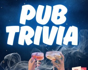 PUB TRIVIA Game | 10 Rounds & 100 Questions | Work Party Game | Friends Trivia Night | Digital Knowledge Quiz | Mac/PC | PowerPoint Download