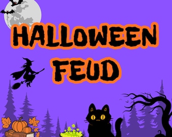 Halloween Family Feud PowerPoint Game - 25 Spooky Trivia Questions Digital Download Party Game