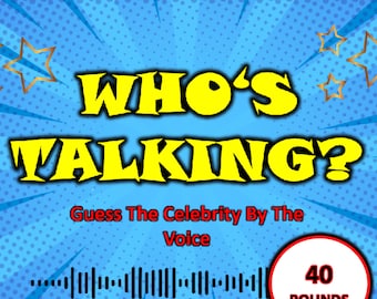 Guess Celebrity Game | 40 Rounds | Famous People Voices | Family Night Game | Original Party Game For Friends | Mac & PC | PowerPoint Trivia