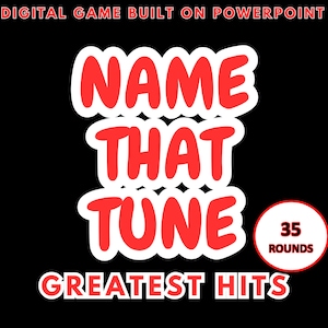 Indovina la canzone / I più grandi successi / 35 round / Quiz musicali / Indovina la canzone / Gioco digitale per feste / Gioco di team building su Zoom / Quiz PowerPoint