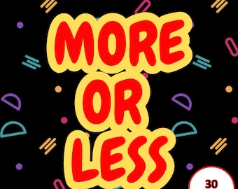 MORE or LESS Game| 6 Rounds - 30 Statements | Digital Party Game | Virtual Quiz | Trivia Night | Fun Game Night | Mac & PC | PowerPoint Game