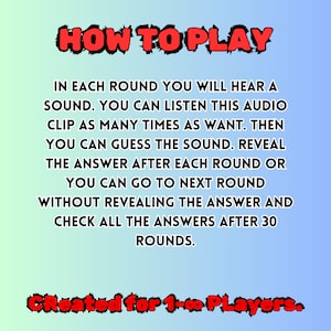 GUESS The SOUND Game | 30 Rounds | Sound Quiz | Family Party Game | Digital Audio Game | Virtual Game Night | Mac & PC | Built on PowerPoint image 2
