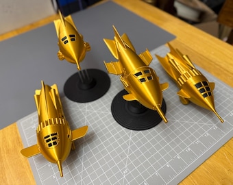 Rakieta kosmiczna Flash Gordon 9 cali (ZŁOTO)