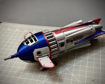 6-9mm Scale, UNPAINTED, Retro Rocket ZX, 40mm Length, This is NOT
