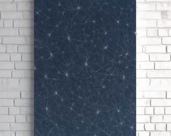 Impresión en lienzo de galaxia neuronal: arte tecnológico abstracto inspirado en IA