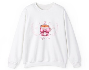 Felpa girocollo unisex Heavy Blend™ di Coffee Club, regalo accogliente per gli amanti del caffè, abbigliamento casual da strada, perfetta per ogni occasione