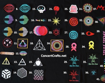 Concert Embroidered Patches – Jacket Patches inspired by Mylo Xyloto to Moon Music Era.
