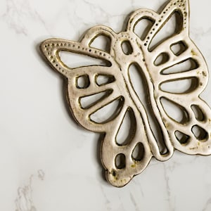 Vintage Brass Butterfly Trivet - Kitchen Decor, Boho Home, Cottagecore