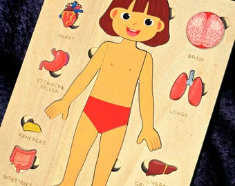Montessori Human Body Puzzle for Kids | Learn Human Anatomy | Internal Organs for Toddler | Preschool 3 4 5 6 years old birthday gift