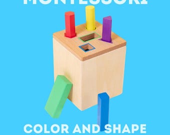 Montessori Sorteren Kleuren Vormen Doos | Fijne motoriek | Sensorisch matchspel voor kinderen | Bord vol | Peutercadeau | Educatief speelgoed