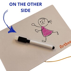 White dry erase board with a black marker.