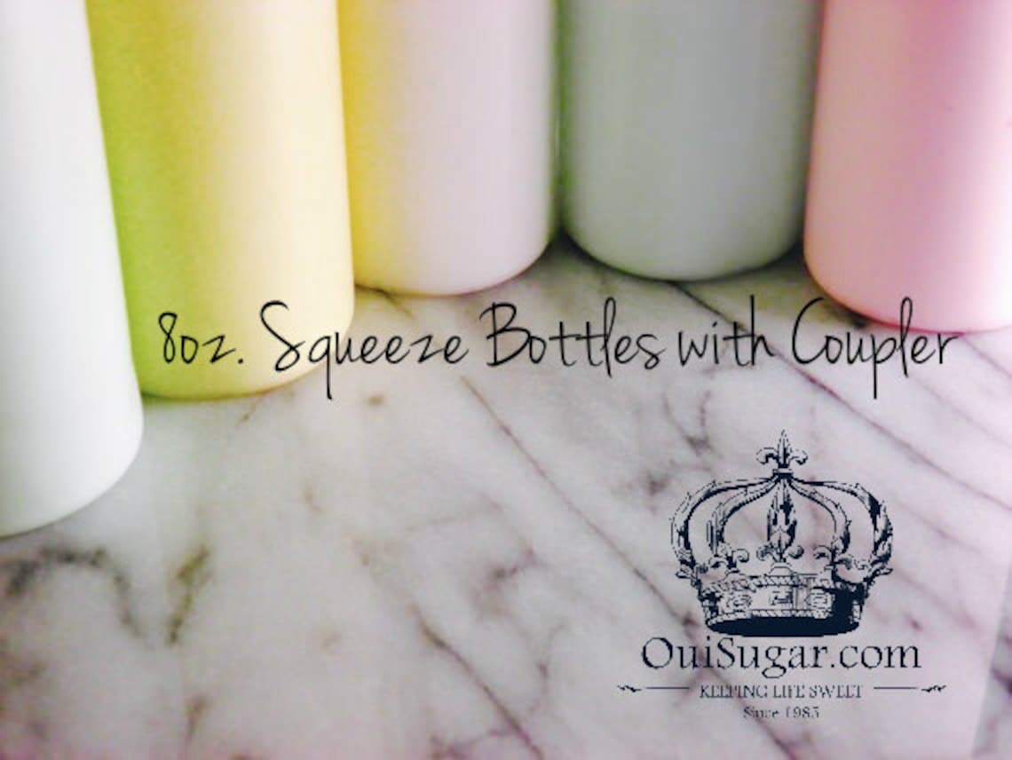 8 Oz. Decorating Squeeze Bottle With 3piece Coupler Set includes