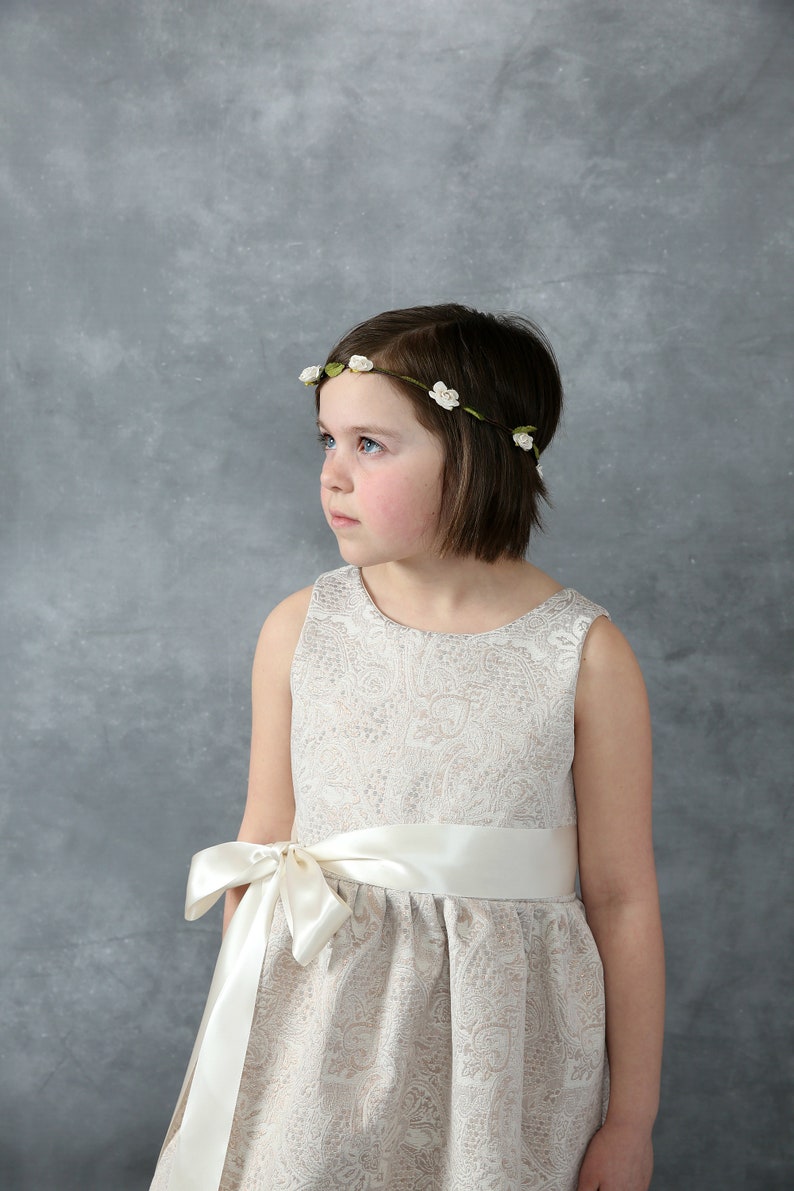 Flower Girl Dress Ivory Flower Girl Dress Tulle Flower Girl Dress Rose Gold Flower Girl Dress Black Tie Wedding Special Occasion Dress