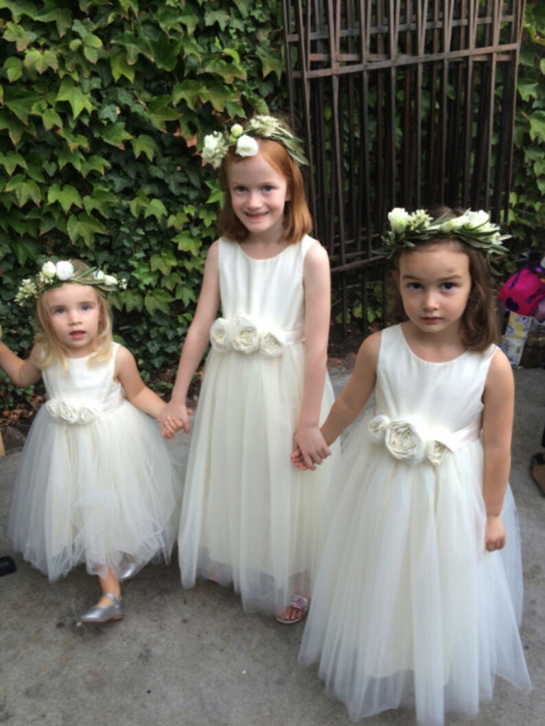 Ivory Cotton Flower Girl Dresses
