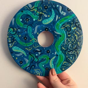 Intellectual Greed—7in vinyl record, painted record, abstract art