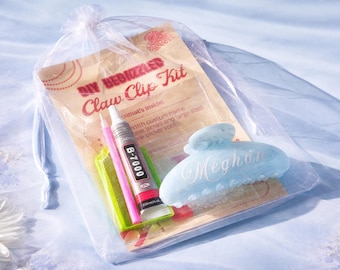 DIY Claw Clip Kit, Craft Party Favors, Party Crafts, Event Party Favors, Craft Girls Night, Bridesmaid Party Favors