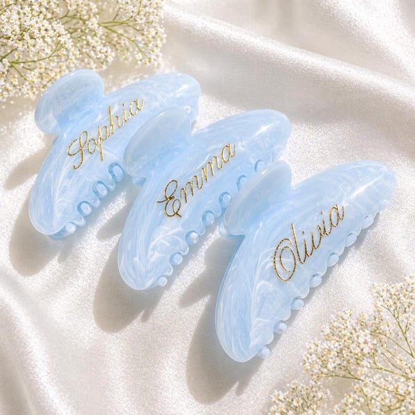 Custom Engraved Claw Clip Bridesmaid Gifts Bridesmaid Proposal Gifts or Box Bridesmaids Favors Bachelorette Party Gifts Gift for Her