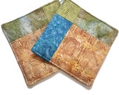 Woodgrain - Quilted Potholder Set - Handmade Hostess Gift